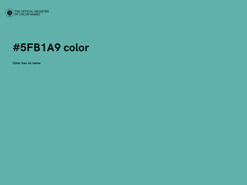 #5FB1A9 color image