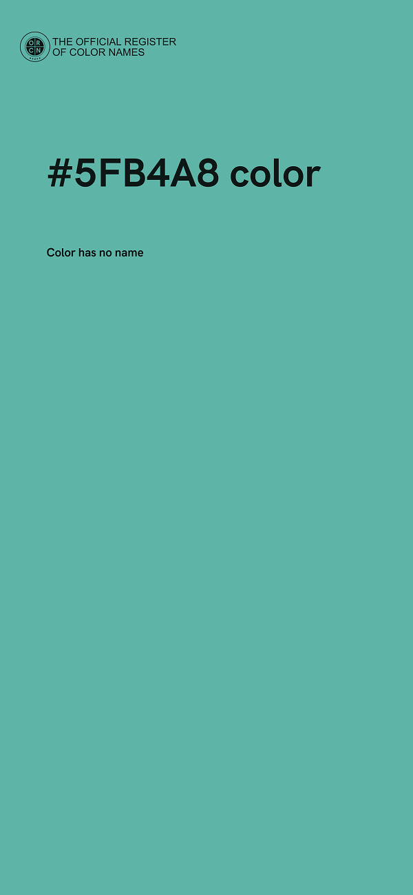 #5FB4A8 color image