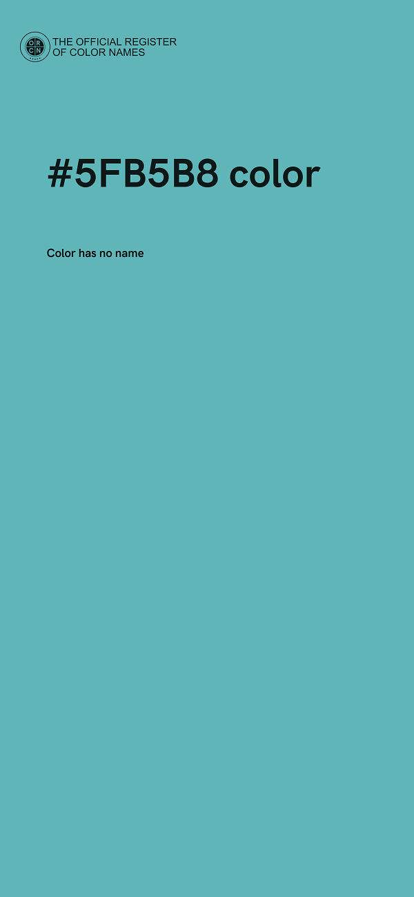 #5FB5B8 color image