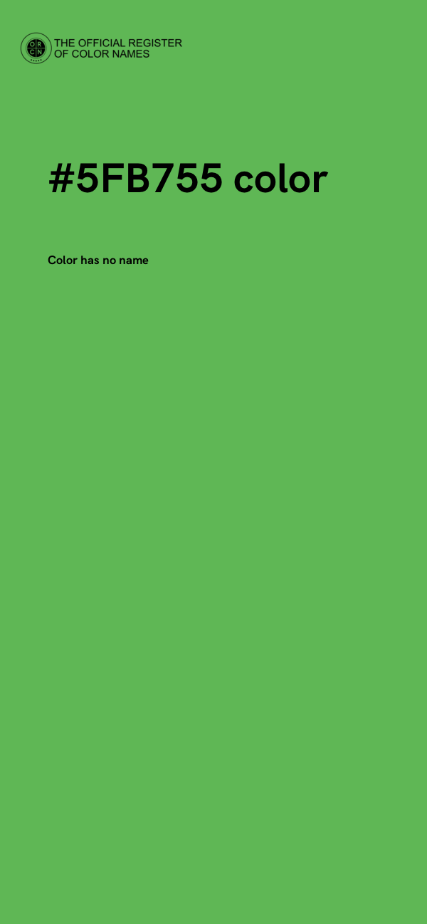 #5FB755 color image