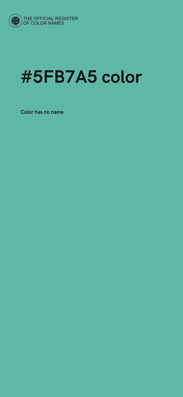 #5FB7A5 color image