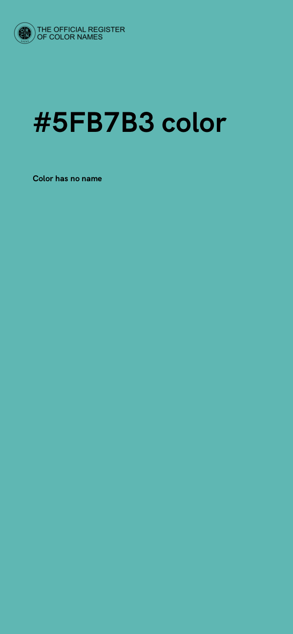 #5FB7B3 color image