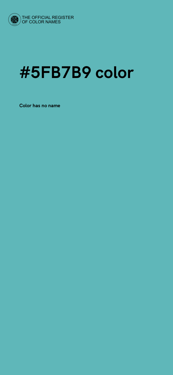 #5FB7B9 color image