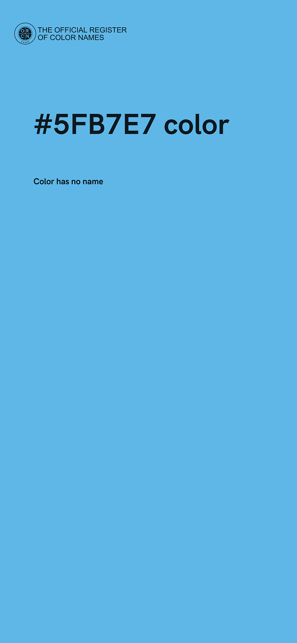 #5FB7E7 color image