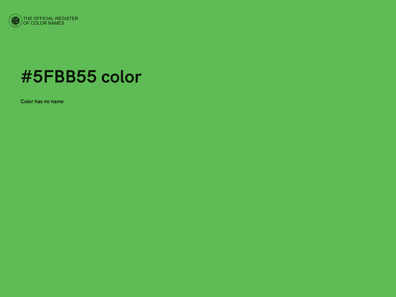 #5FBB55 color image