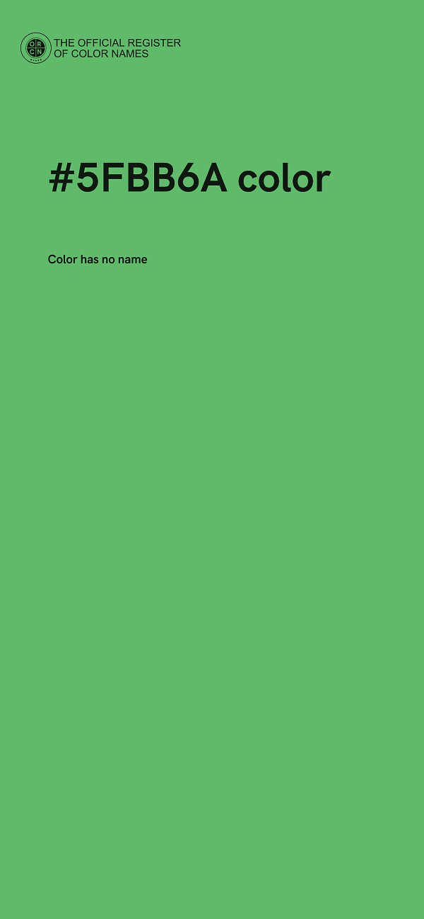 #5FBB6A color image