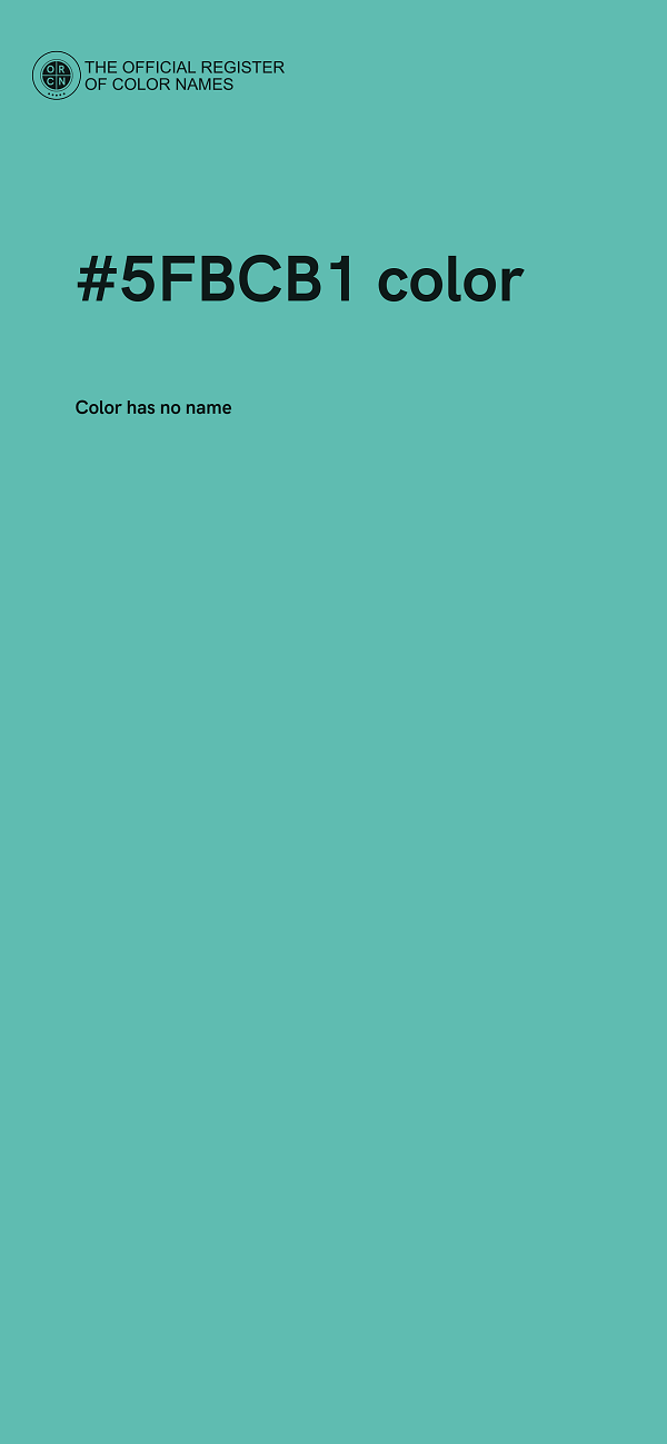 #5FBCB1 color image