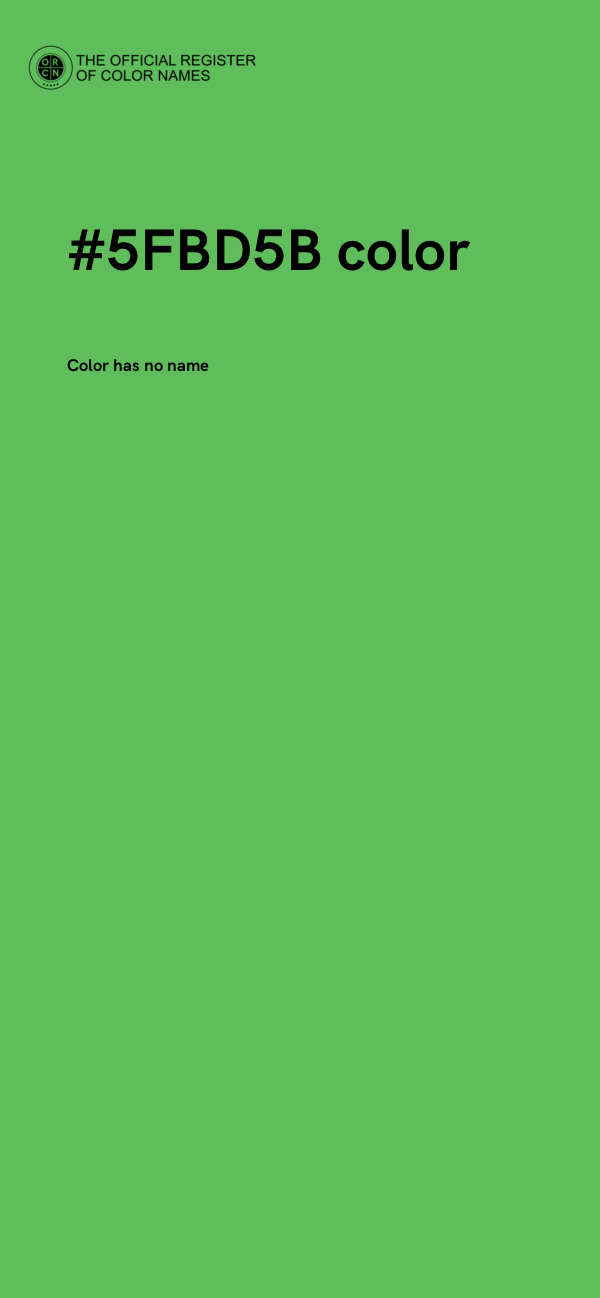 #5FBD5B color image