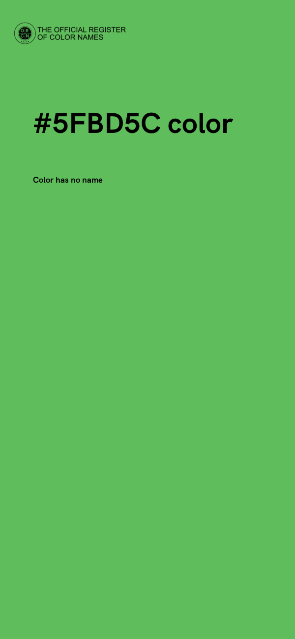 #5FBD5C color image
