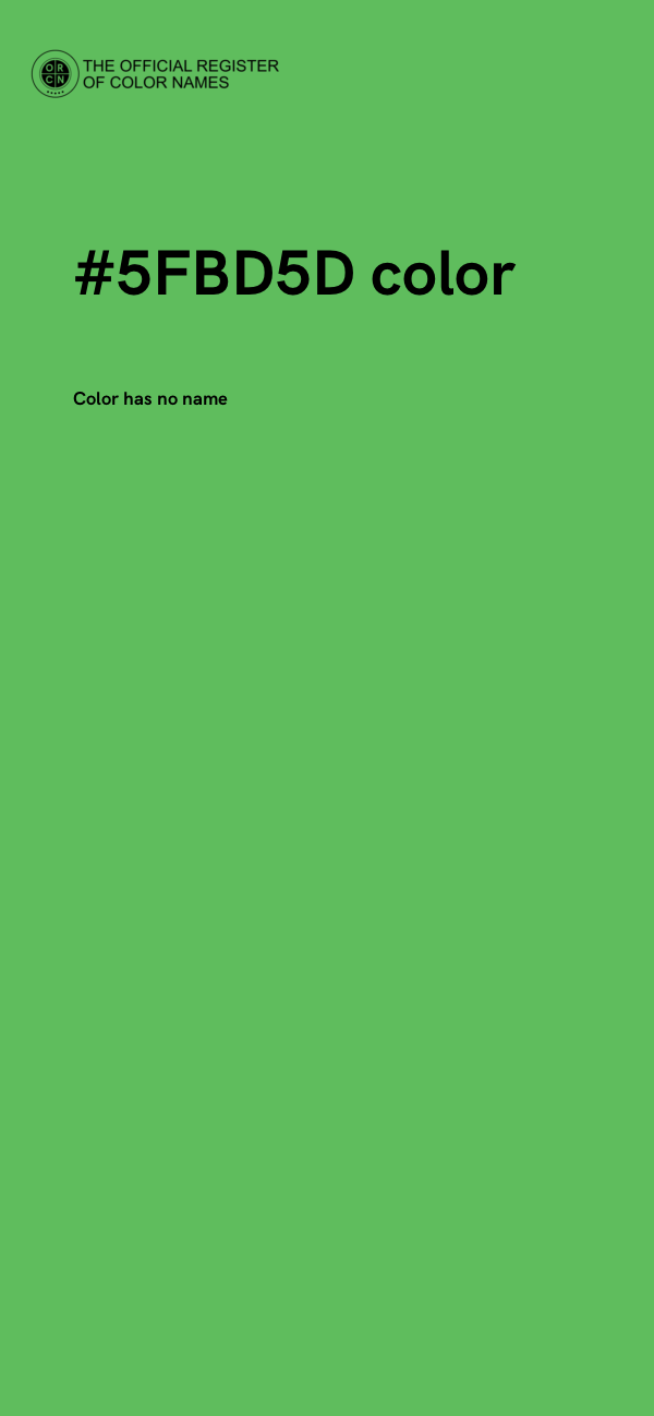 #5FBD5D color image