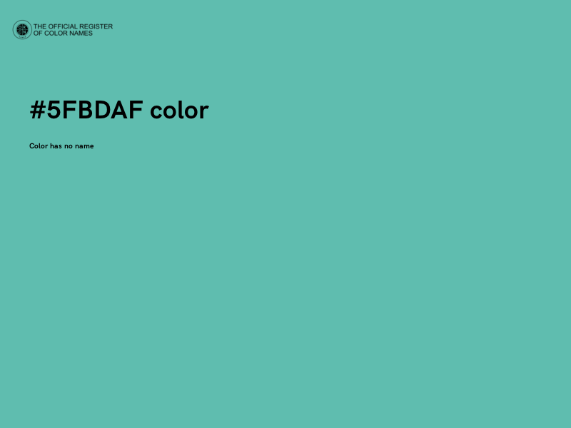 #5FBDAF color image
