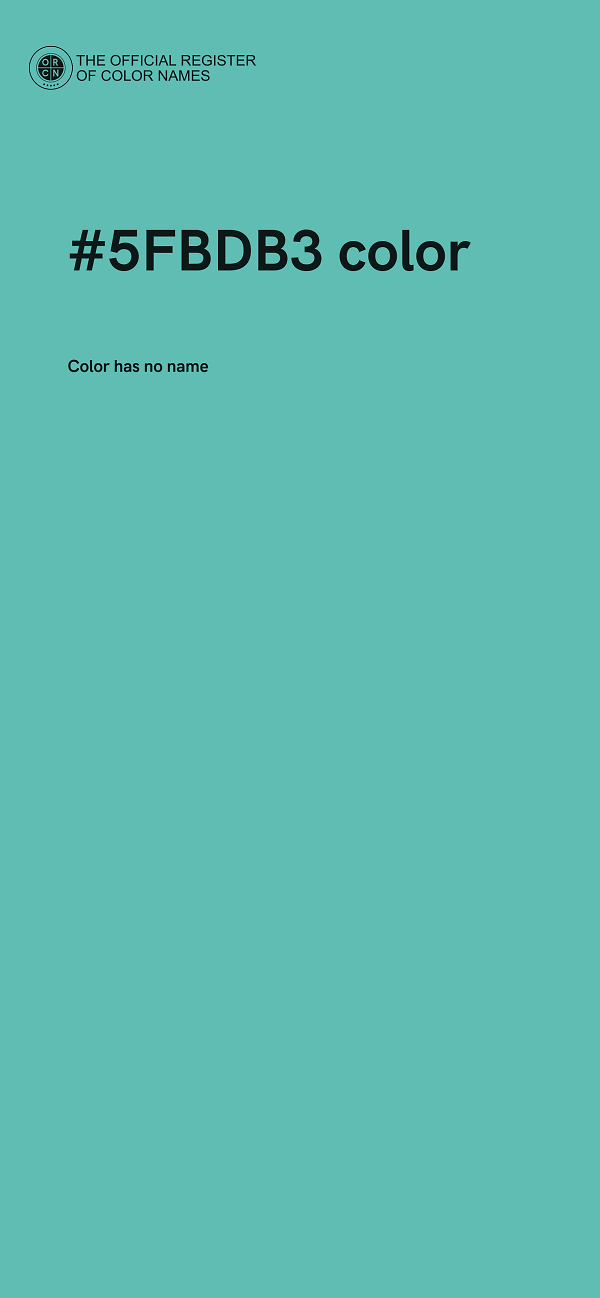 #5FBDB3 color image