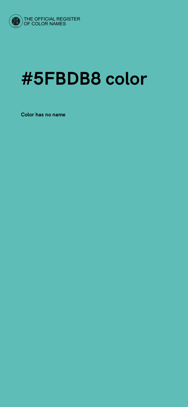 #5FBDB8 color image