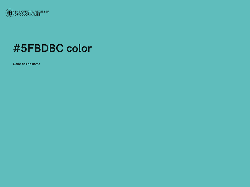 #5FBDBC color image