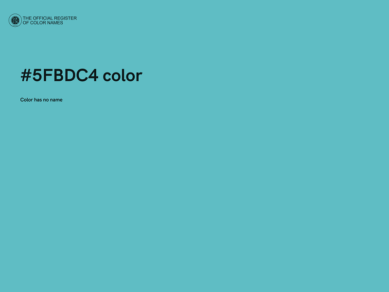 #5FBDC4 color image