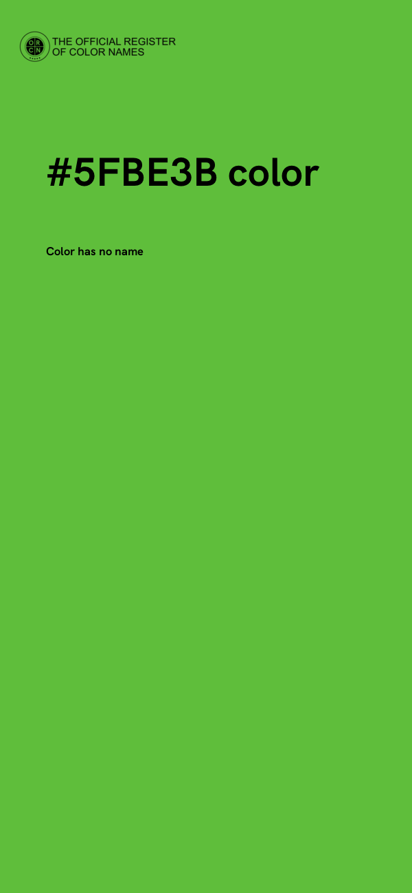 #5FBE3B color image