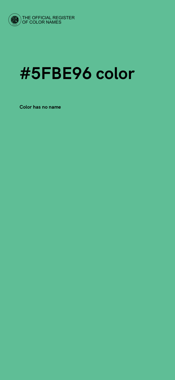 #5FBE96 color image