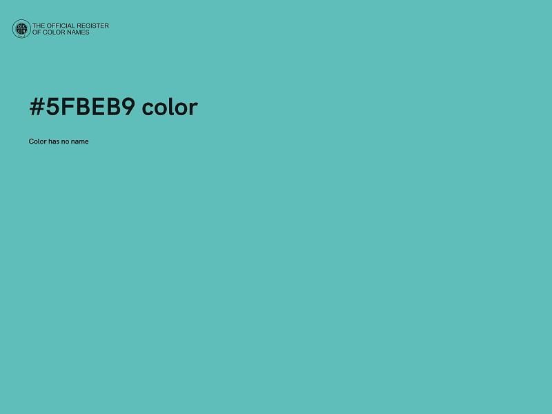 #5FBEB9 color image