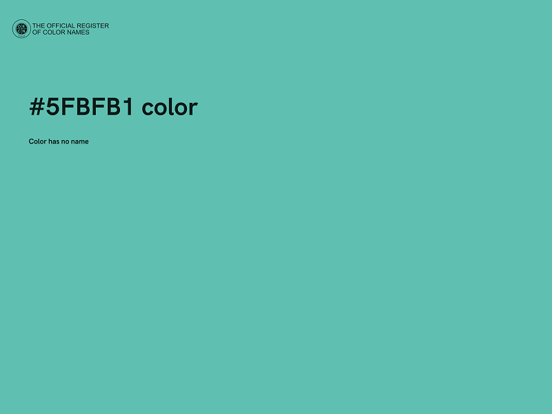 #5FBFB1 color image