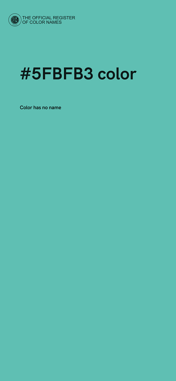 #5FBFB3 color image