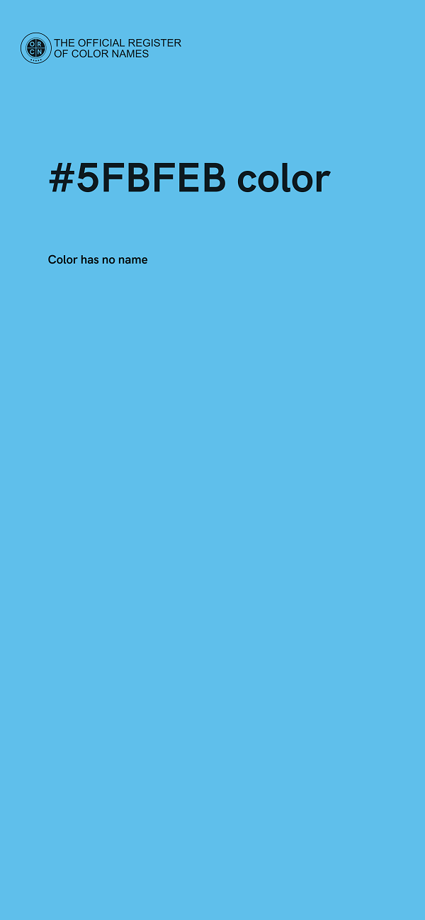 #5FBFEB color image
