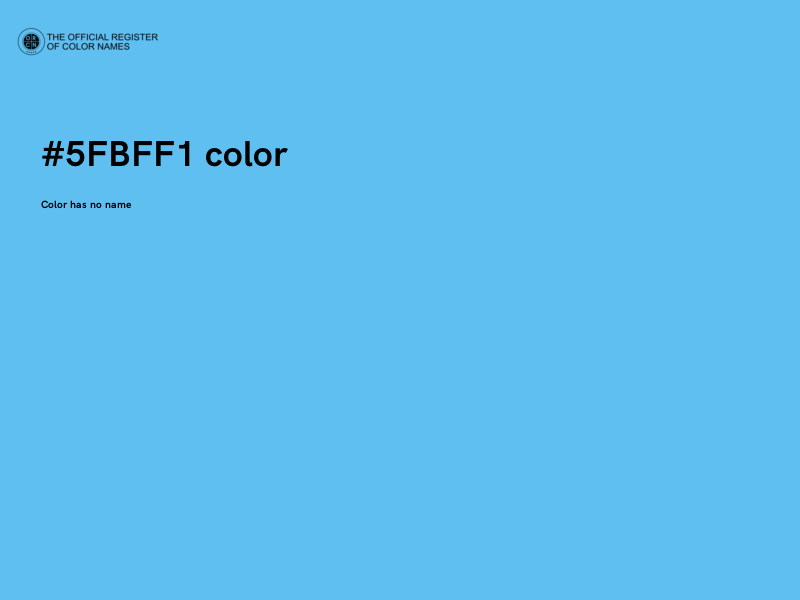 #5FBFF1 color image