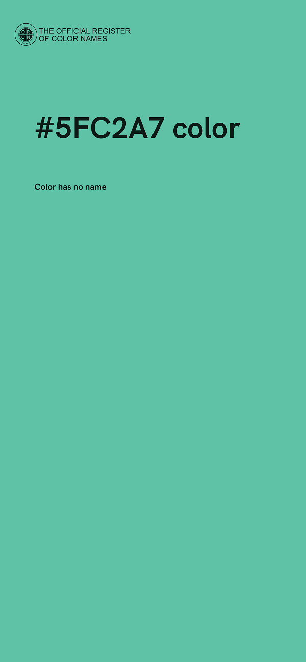 #5FC2A7 color image