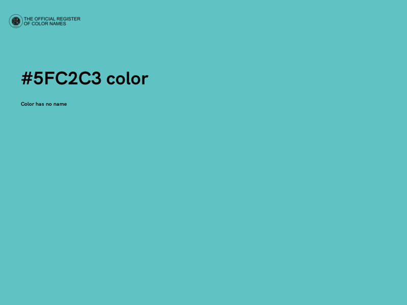 #5FC2C3 color image