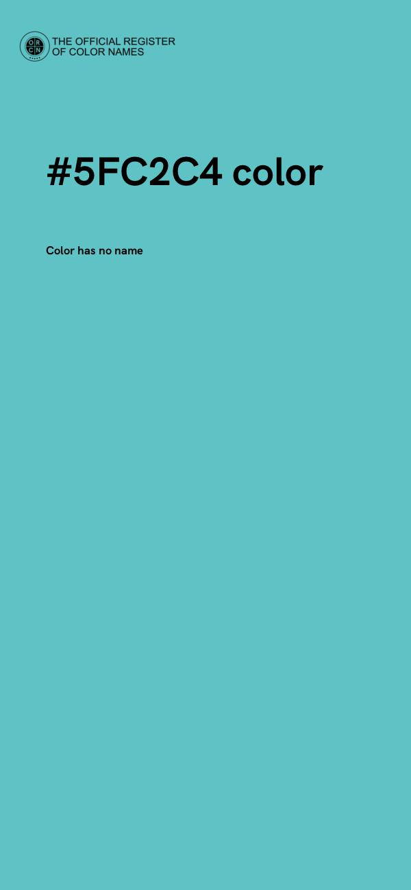 #5FC2C4 color image