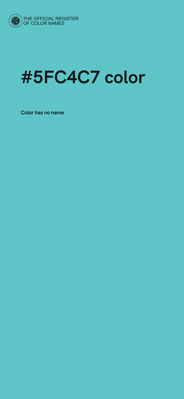#5FC4C7 color image