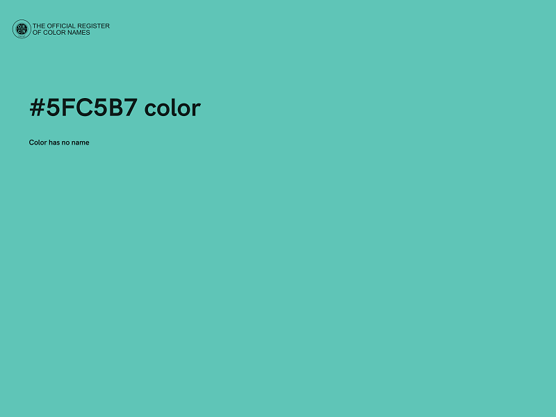 #5FC5B7 color image