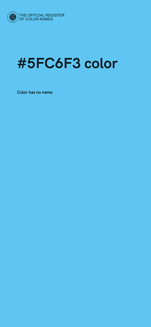 #5FC6F3 color image
