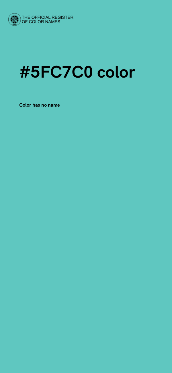 #5FC7C0 color image