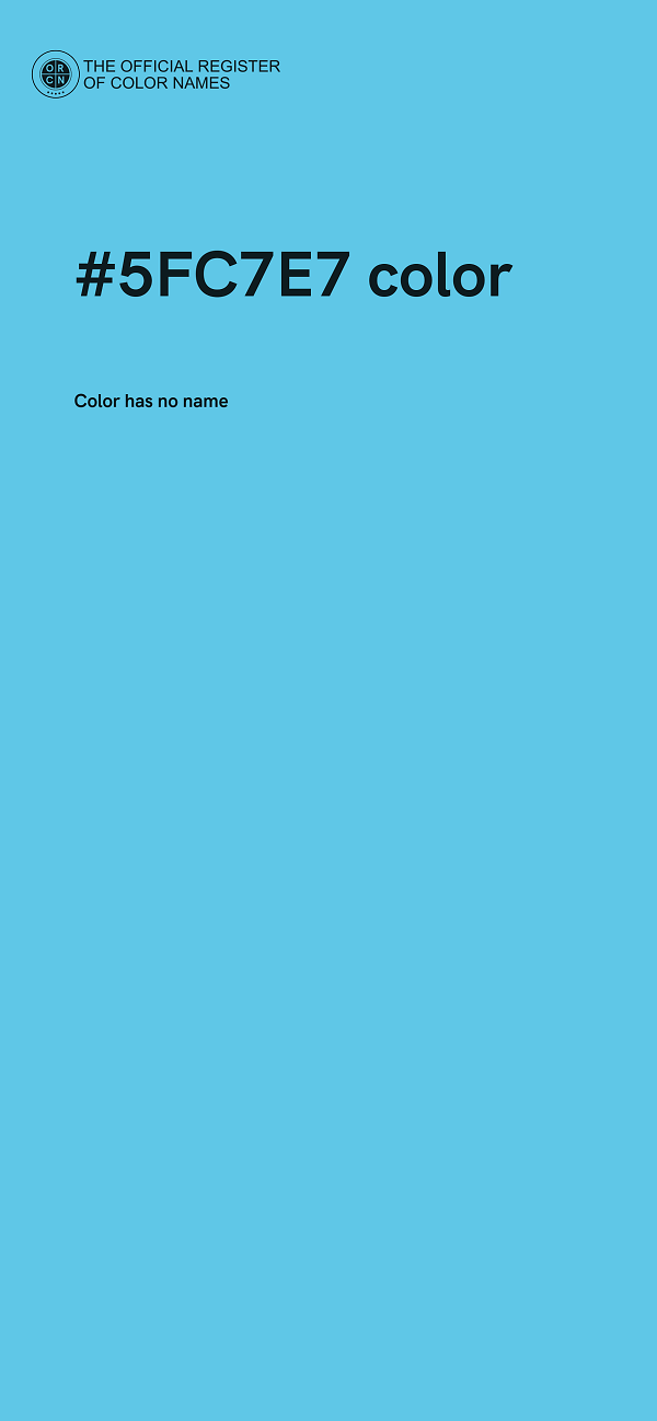 #5FC7E7 color image