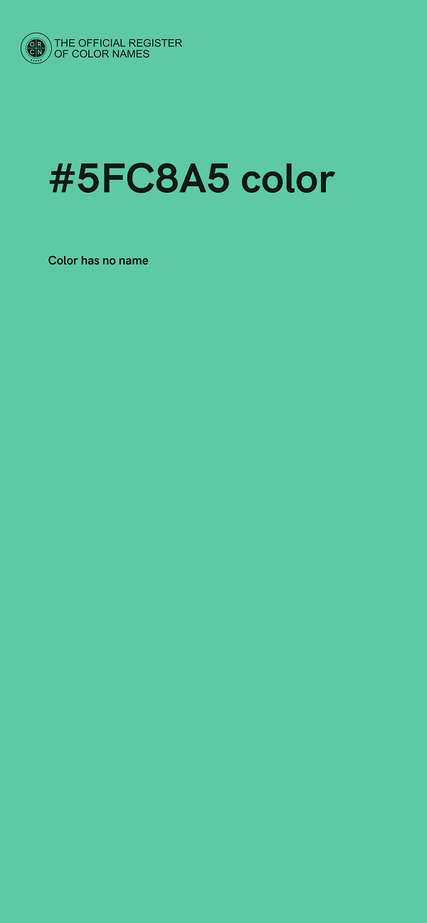 #5FC8A5 color image