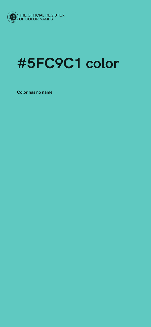 #5FC9C1 color image