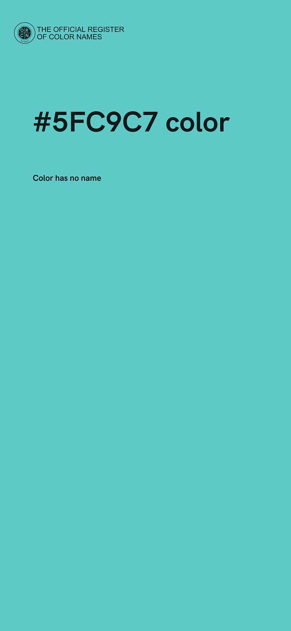#5FC9C7 color image