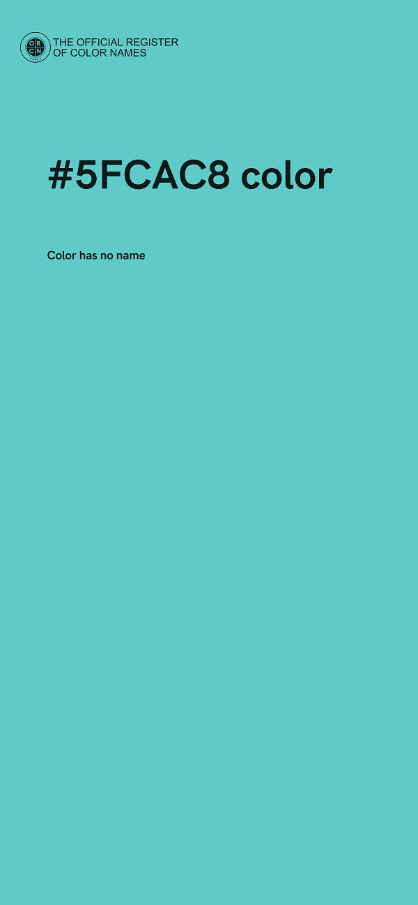 #5FCAC8 color image