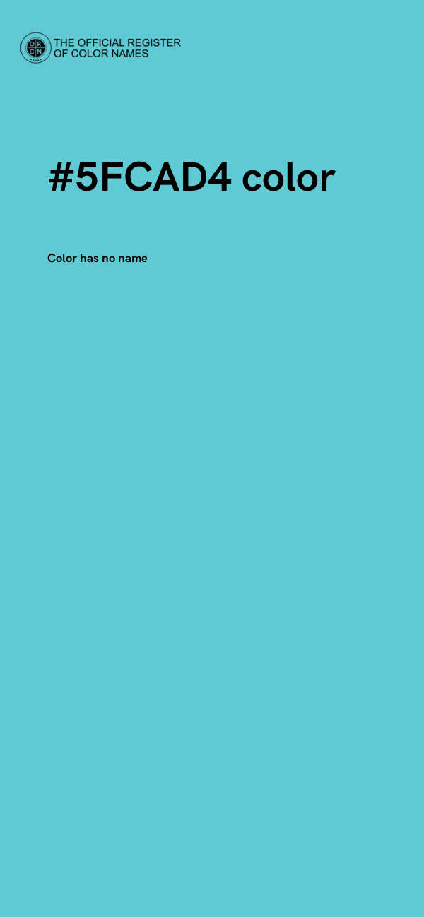#5FCAD4 color image