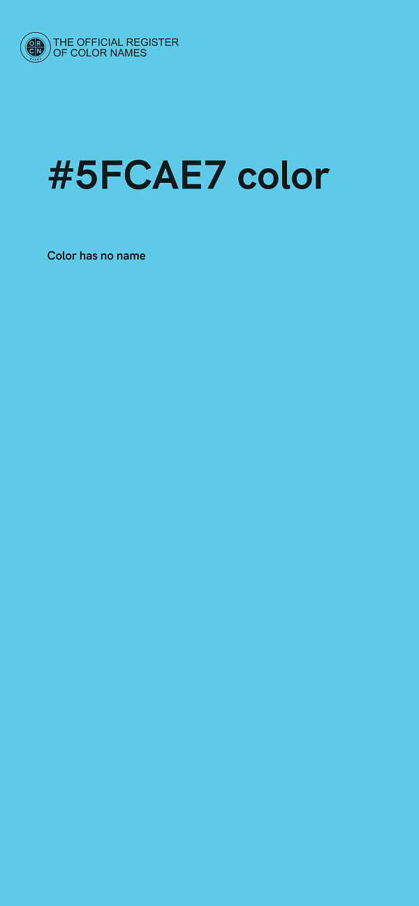 #5FCAE7 color image
