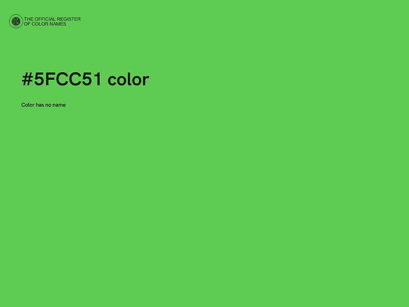 #5FCC51 color image