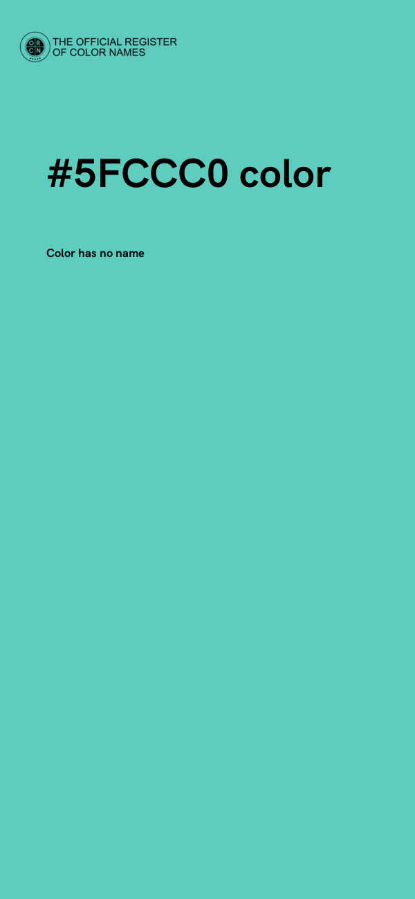 #5FCCC0 color image