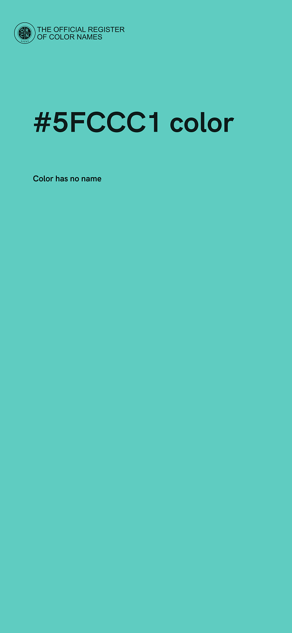 #5FCCC1 color image