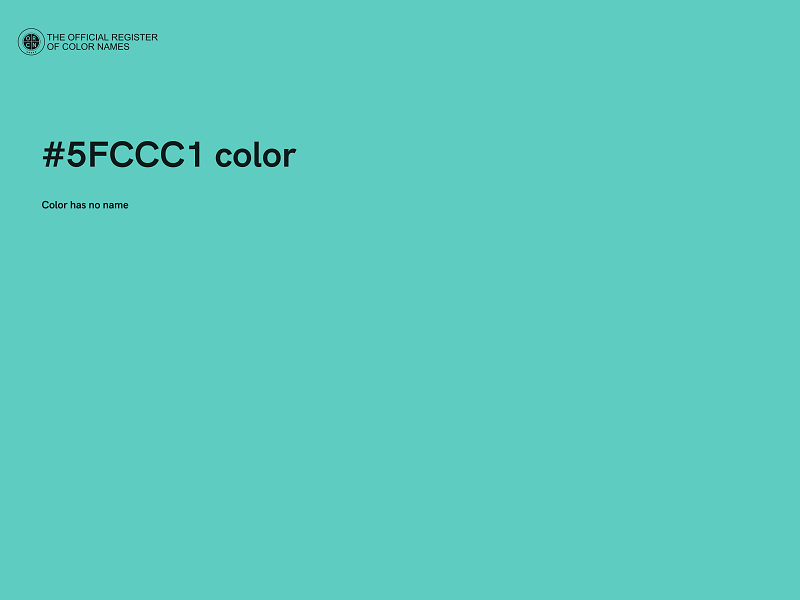 #5FCCC1 color image