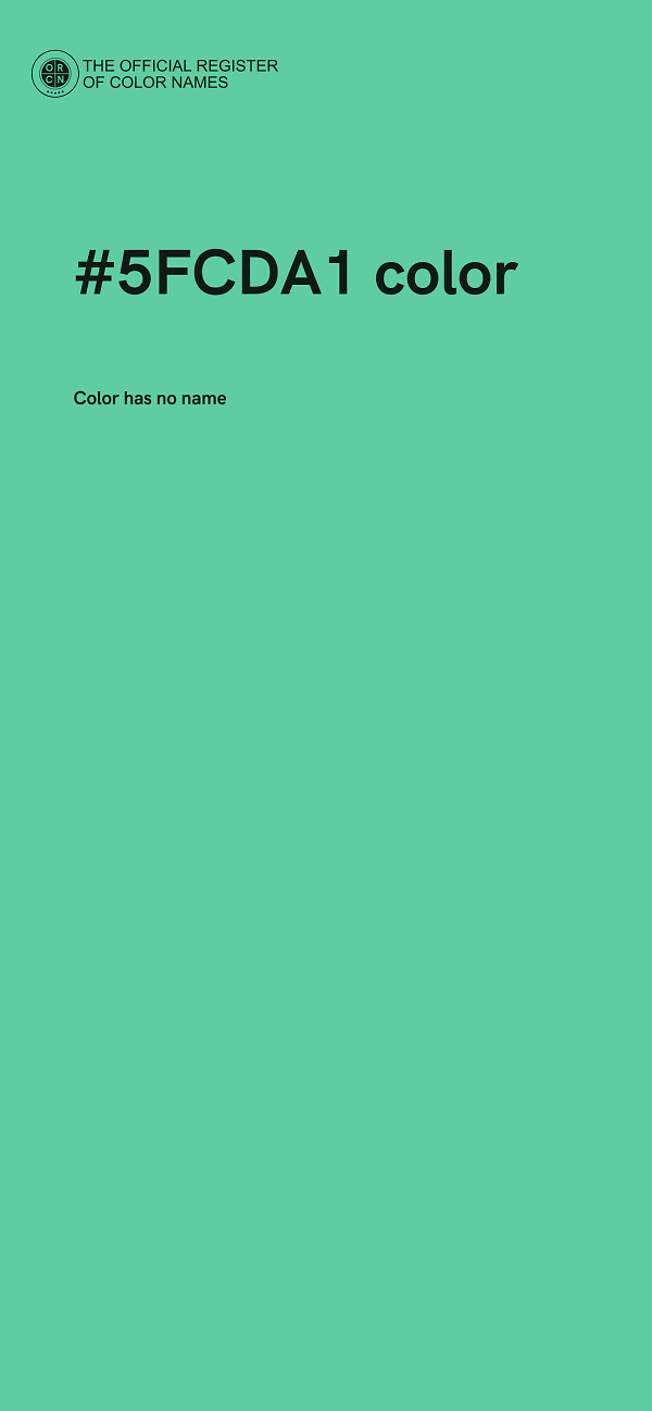 #5FCDA1 color image