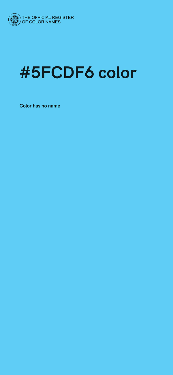 #5FCDF6 color image