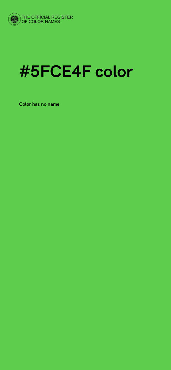 #5FCE4F color image