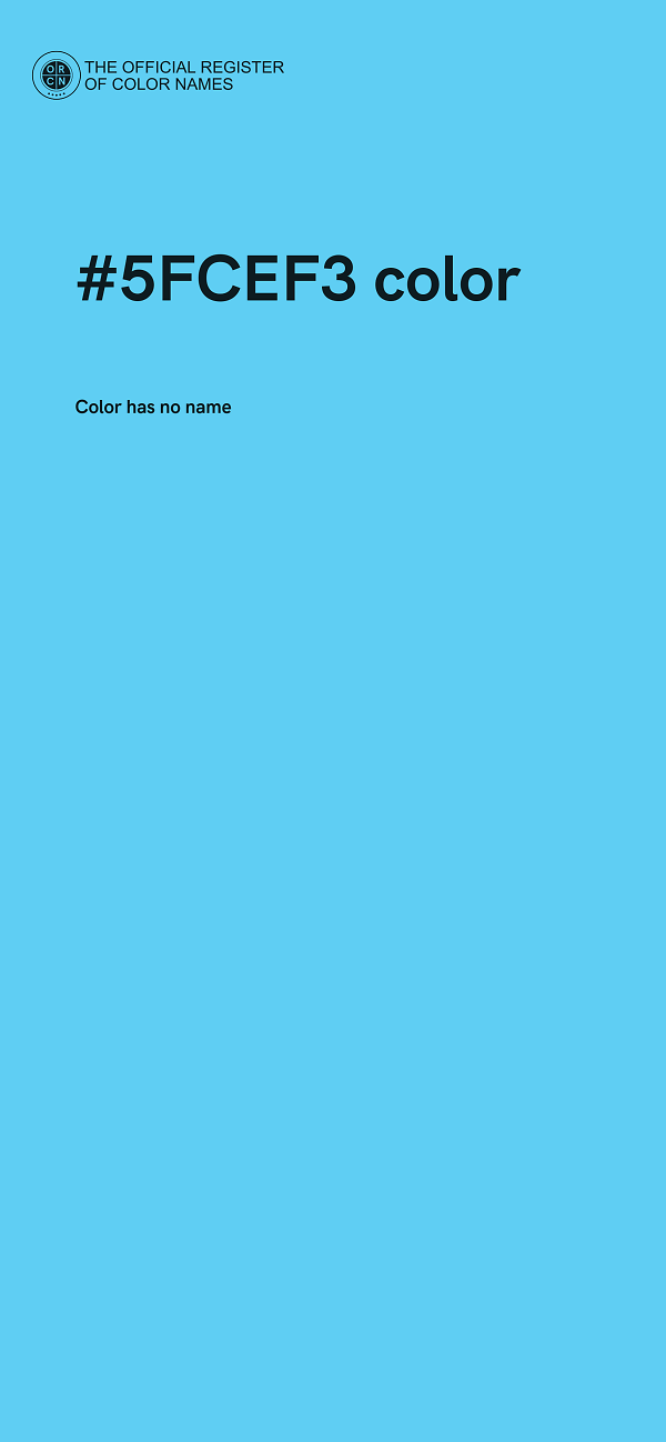 #5FCEF3 color image