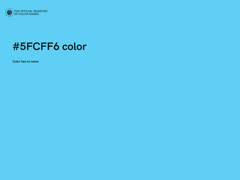 #5FCFF6 color image