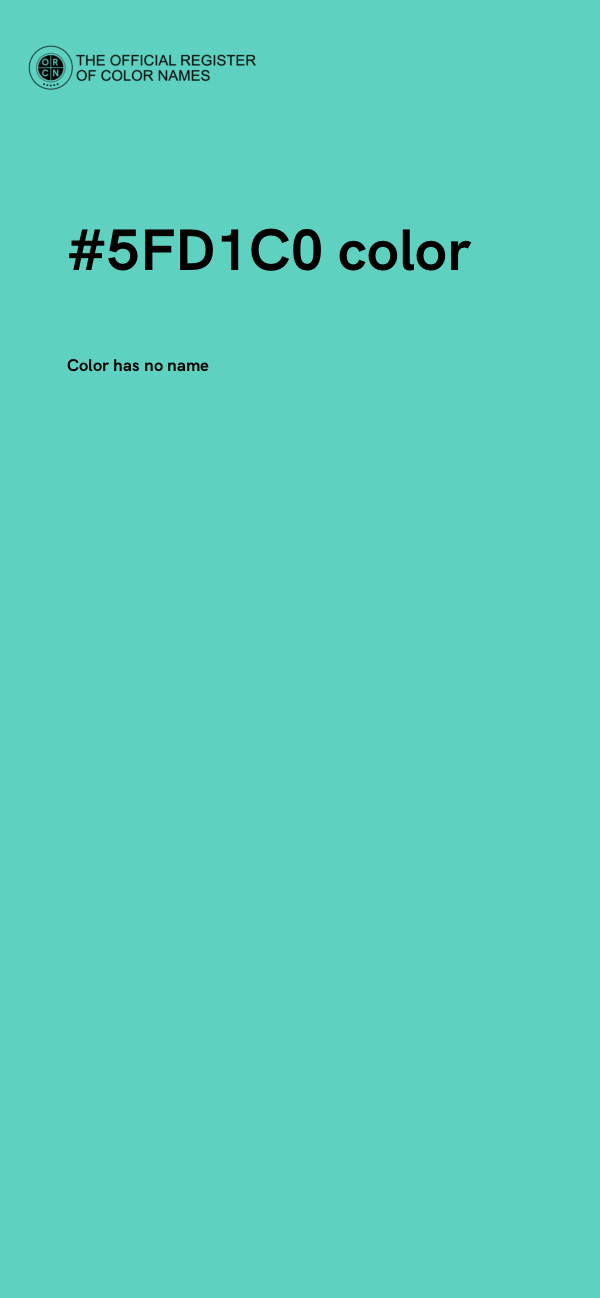 #5FD1C0 color image